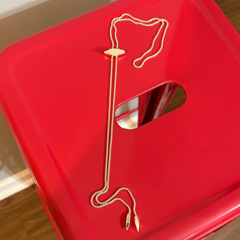 Kendra Scott Gold Lariat Necklace - Picture 6 of 6